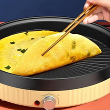 Round Barbecue Stove Household Electric Barbecue Pot Plate Smokeless Non-stick Grill(Black)