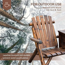 Outdoor Patio Loveseat Modern Wood 2-Seat Patio Conversation Set Built-in Coffee Table Porch Furniture for Garden Lawn Backyard 63.75" L x 32.75" W x 38.25" H