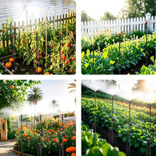 100 200 330 Ft Greenhouse Sprinkler System, 360° Drip Micro Spray Emitters