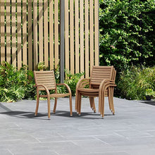 Brampton Azores 9-Piece Rectangular Outdoor Dining Set Light Teak Finish