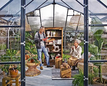 Palram Canopia 12x10 Garden Solarium Greenhouse Charcoal Gray