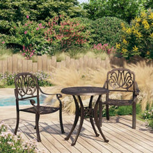RJPLMFV 3 Piece Bistro Set Cast Aluminum Bronze