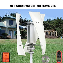 HUIZHITENGDA Low Noise 3000W Vertical Axis Maglev Low Speed Wind Turbine Free Energy, 24V 48V with Hybrid Charge Controller for Home Use,24v