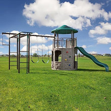Lifetime Adventure Tower Deluxe Swing Set Playset Earthtone