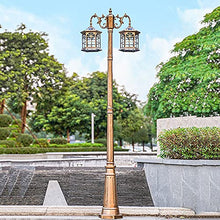 Post Lights Outdoor Lamp Post Lights Outdoor, Lamp Post Lights Outdoor, 2-Light Solar Street Lights Outdoor Waterproof Column Pillar European Victorian High Pole Light Remote Control Classic Glas