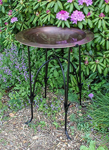 Achla Designs 201-0004 24" Classic Phoebe Stand Birdbath, Antique Copper Plated