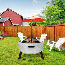 NEWCES Safety Certification Luxury Tripod Grill Wood Burning Barbecues/BBQ Grills/Fire Pit Table Charcoal Barbeque Grills Garden Heater Fire Bowls Multi-Purpose Smoker BBQ Grill