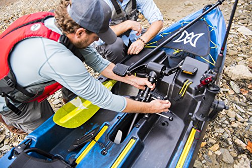 Perception Kayaks Pescador Pilot 12 Sit on Top Fishing Kayak with Pedal Drive Adjustable Lawn Chair Seat Tackle Storage Areas Sonic Camo