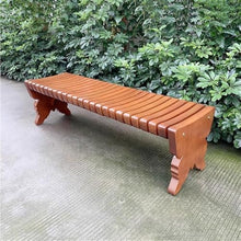 GRFIT Outdoor Bench Wooden Bench for Outdoors, Chair without Backrest for Garden, Leisure Seat for Garden Garden Bench