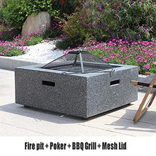 SLGGPJBU Outdoor Fire Pit Garden Terrace BBQ Leisure Table, Outdoor Cooking Fire Pit, Wood Burning Fire Bowl, Multifunctional Heating Fireplace
