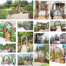 Wooden Garden Archway Trellis Heavy Duty Wedding Rose Arches Pergola Supports Extra(Brown,140cm/55.1inch)
