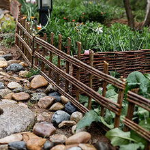 Landscape Edging Decorative Fence Garden Border Woven Willow Edging Spring Garden & Yard Maintenance (Color : A(23.6inch/60cm), Size : 10PCS)