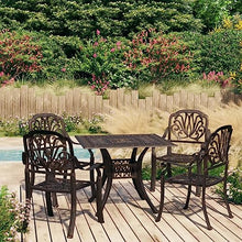 vidaXL 5 Piece Bistro Set Cast Aluminum Bronze
