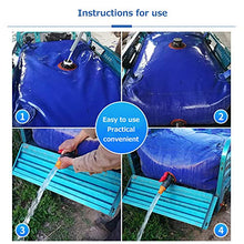 CUTPOIY Outdoor Water Storage Container Water Bag Water Tank, Foldable Portable PVC Flexible Rain Barrel, Large Capacity Gardening Water Bag with Faucet, Emergency Water Tank DRO, 670(176gal)