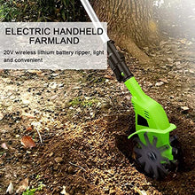 Electric Garden Rotavator, Garden Tiller Cordless, Power Weeder/Cultivator,Working Depth 25Cm, Garden Tiller Cultivator