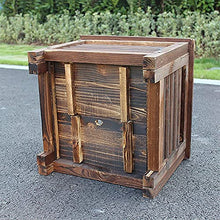ZOCWJK Wooden Plant Stand Storage Rack Garden Planter Box Raised Bed Solid Wood Elevated Raised Garden Bed for Square Planting Flower Trough Pot Ideal for Garden Decoration and P,Color45cm/17.7in