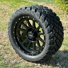 Huskey Parts Company Glossy Black Golf Cart Wheels/Tires Combo 23x10-14 Street Tire