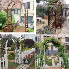 Garden Arbor with 2 Planter, Wooden Outdoor Arch Trellis, 86" H Outdoor Lawn Arch for Climbing Plants for Backyard, Lawn(White)