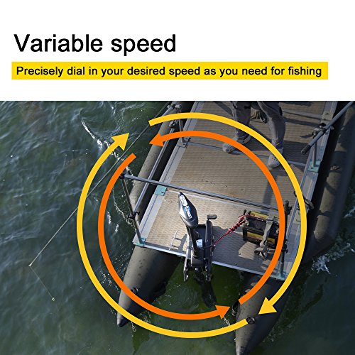 AQUOS Haswing 12V 55LBS 54" Bow Mount Electric Trolling Motor with Remote Control Black