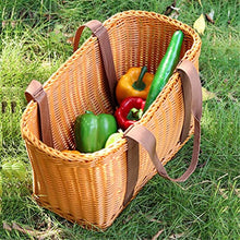 Storage Basket,Handwoven Rattan Picnic with Handle: Versatile for Market Finds and More