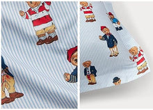 POLO RALPH LAUREN Teddy Bear Boys Blue Stripe King Comforter Set with Shams