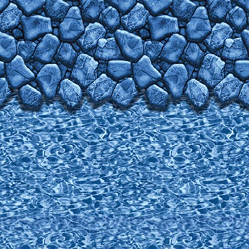 Smartline 18x33 Oval Liner | Overlap Style | 54" Wall Height | 25 Gauge Virgin Vinyl | Boulder Swirl