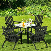 TEOYETTSF Acacia Wood Recliner Lounge Armrest Garden Deck Black