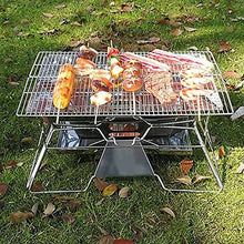 Grills Large Stainless Steel BBQ Grill Foldable Barbecue Grill Portable Outdoor Camping Cooking Tools
