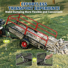 GarveeLife ATV UTV Tow Behind Dump Trailer 1500 lbs 20 Cubic Feet, Red