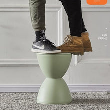 NRFJFOP Plastic Stool Side Table Design Hourglass Bedside Fashionable Changing Shoes Round pier Home Furniture