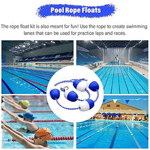 WLCGYD 3 6 9 12 18 29 30 39 Ft Pool Deep End Divider, Floating Pool Safety Rope with Hooks for Swimming Pools Divide, In-ground Pool Float Kit Rope Lanes(12m (39.4ft))