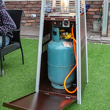 AIZYR Outdoor Patio Gas Heater, Floor Standing Pyramid Propane Heater with Moveable Wheels for Outdoor Camp BBQ Parties,Liquefied Gas