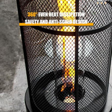 Outdoor Patio Heater with Wheels, 46,000 BTU Freestanding Patio Heater, Simple Ignition System, Stainless Steel Gas Space Heaters, Ideal for Restaurant, Garden