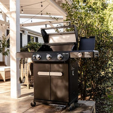Monument Grills Mesa Series, 3+1 Outdoor Barbecue Stainless Steel Propane Gas Grill, 3 Burners & 1 Side Burner 48,000 BTU Patio Garden Grill with Knob Controls, Mesa325, Black