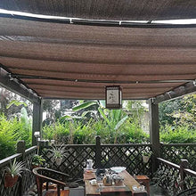Sunblock Shade Cloth,Shade Cloth 90% Blocking Rectangular Brown Multiple Sizes Sunshade Sail with Grommets(7x7m(23 * 23ft))