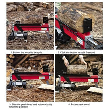 Electric Log Splitter, Hydraulic Wood Splitting Machine, Suitable for Firewood and Forestry Harvest