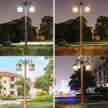 Post Lights Outdoor Lamp Post Lights Outdoor, Lamp Post Lights Outdoor, 2-Light Solar Street Lights Outdoor Waterproof Column Pillar European Victorian High Pole Light Remote Control Classic Glas