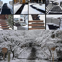 Outdoor Stair Treads Non Slip, Heated Snow Melting Mats, Electric Heating Snow Removal, for Staircase, Deck, USB Series Connection,30cmx90cm,4 Pack