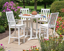POLYWOOD Vineyard 5-Piece Nautical Trestle Bar Set (Black)