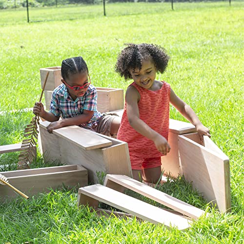 Guidecraft Outdoor Hollow Blocks 25-Piece Set STEM Learning Game