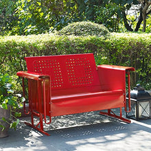 Crosley Furniture Bates Loveseat Glider - Red