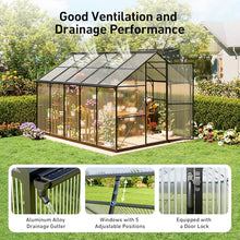 8x10 FT Greenhouse with Hygrometer, Windproof Warm Plant Green Houses