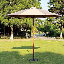Parasol Patio Umbrellas 2.7m Garden (Single Top/Double Top) Waterproof Umbrella Shade Two Models For Beach/Pool/Patio/Balcony/Patio (Khaki wooden shade)