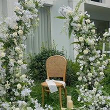 Moon Shape Garden Arch Set for Weddings with Floral Tools Kit Perfect Backdrop for Ceremony and Party Decor 2pcs 3 Color/Size Combinations(White,6.8ft+8.2ft)
