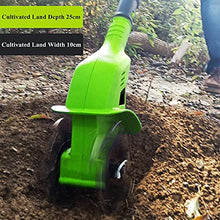 UWYTGF Garden Tiller,Cordless Electric Tiller & Rotavator, Wireless Electric Tiller/Cultivator, 25Cm Tilling Depth, Adjustable Handle, Portable Scarifier Tillers, Ideal Cultivator
