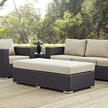 America Luxury - Outdoor Modern Contemporary Urban Design Rectangle Ottoman Beige