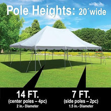 TentandTable 20' x 30' Premium Commercial Pole Tent with Red & White Top