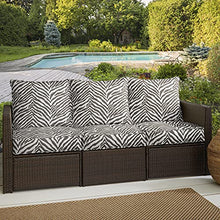 Mozaic AMZ277021SC Indoor/Outdoor Sofa Pillow and Cushion Set, Grey Zebra