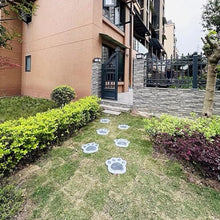 Bear Paw Design Garden Stepping Stones, Outdoor Decorative Path Stones, Round Pavers for Lawn, Walkway, Patio(7PCS)