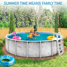 Hollowell Industries - Manufacturers of Doughboy Pools, 27 Ft x 52 Inch Deep Above Ground Pool with Skimmer - Hard Sided Steel Wall Pool, Brush Stroke Pattern - Made in USA